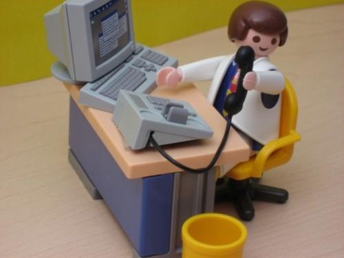 Playmobil desk and office